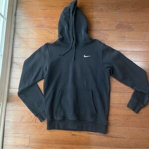 Men's Nike Sportswear Club Fleece Pullover Hoodie With Logo Size Small Black